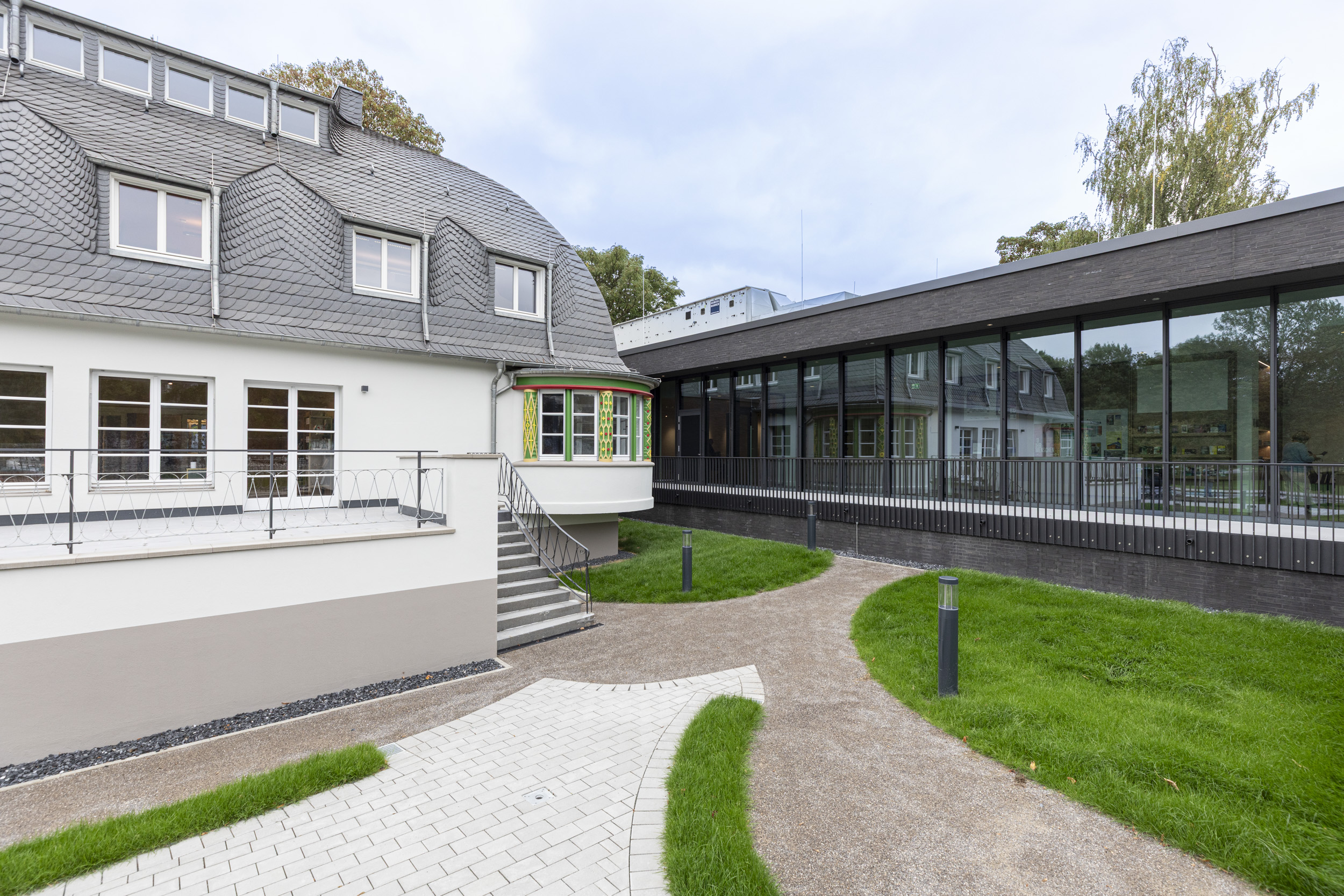 Museumsgarten zwischen Villa Urbahn und Erweiterungsbau